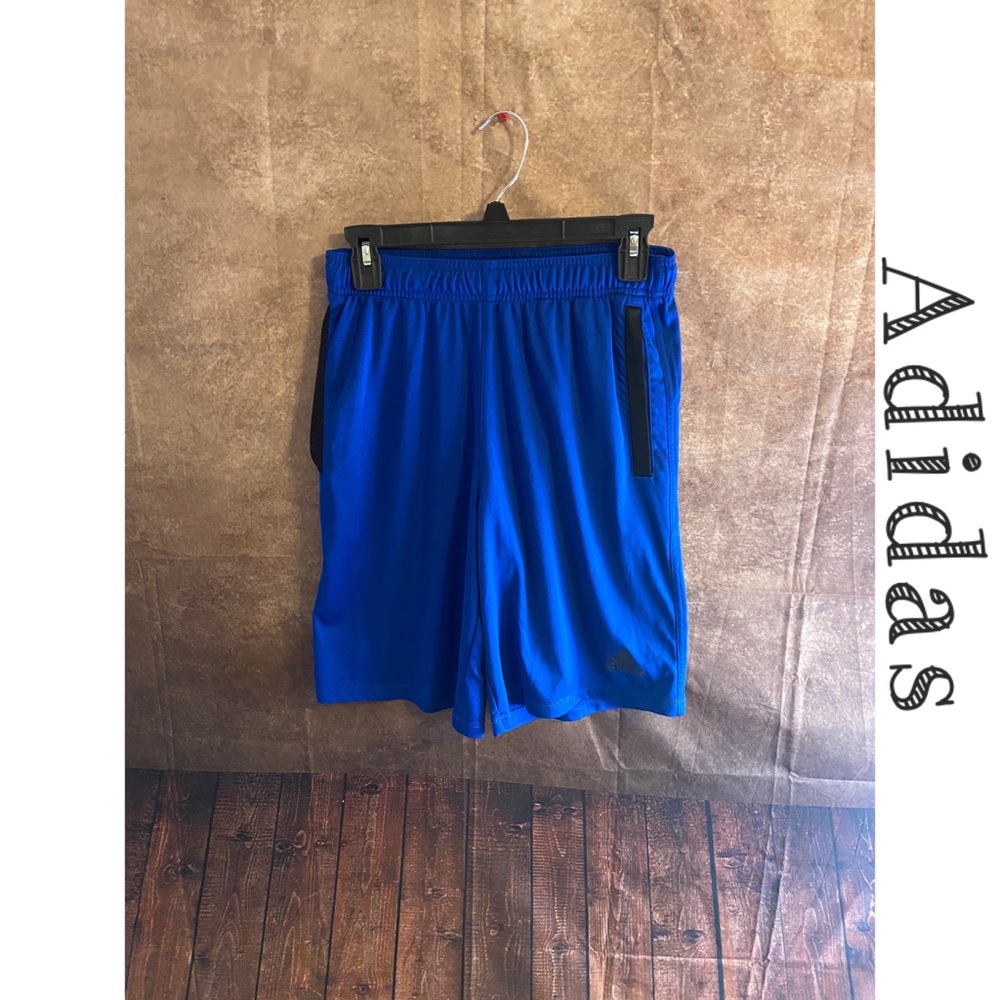 Adidas Blue/Black Men’s Climalite Soccer Shorts-Size Small-EUC!!